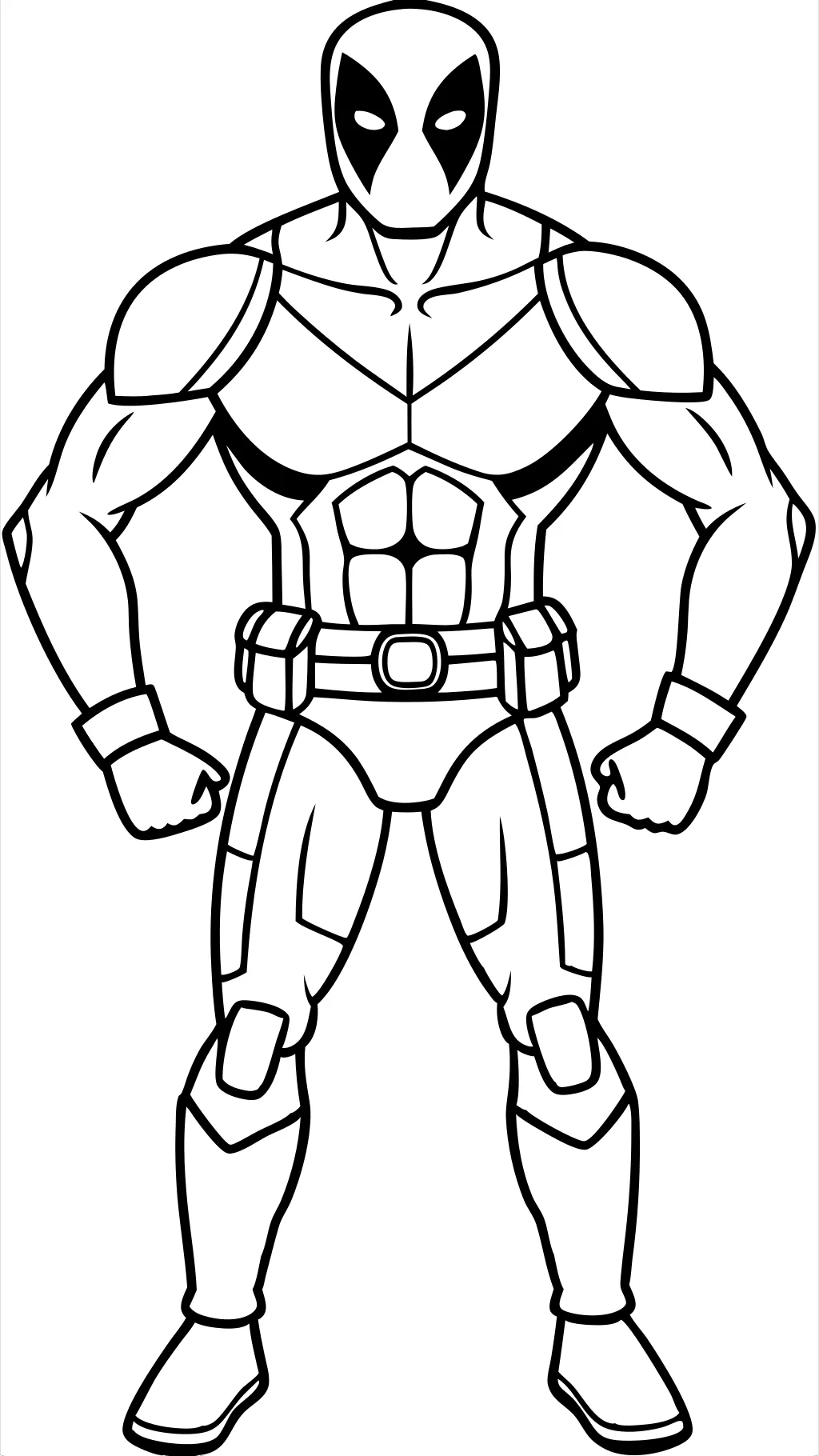 deadpool coloring pages easy deadpool line art outline drawing